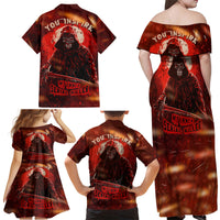 You Inspire My Inner Serial Killer Family Matching Off Shoulder Maxi Dress and Hawaiian Shirt - Wonder Print Shop