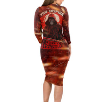 You Inspire My Inner Serial Killer Long Sleeve Bodycon Dress - Wonder Print Shop