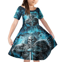 Skull Family Matching Mermaid Dress and Hawaiian Shirt Try Again Tomorrow - Wonder Print Shop