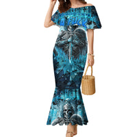 Skull Family Matching Mermaid Dress and Hawaiian Shirt Try Again Tomorrow - Wonder Print Shop