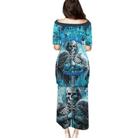 Skull Family Matching Puletasi Dress and Hawaiian Shirt Try Again Tomorrow - Wonder Print Shop