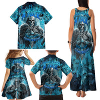 Skull Family Matching Tank Maxi Dress and Hawaiian Shirt Try Again Tomorrow - Wonder Print Shop