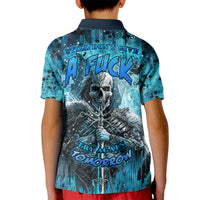Skull Kid Polo Shirt Try Again Tomorrow - Wonder Print Shop