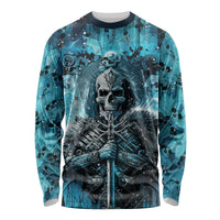 Skull Long Sleeve Shirt Try Again Tomorrow - Wonder Print Shop