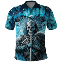 Skull Polo Shirt Try Again Tomorrow - Wonder Print Shop