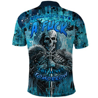 Skull Polo Shirt Try Again Tomorrow - Wonder Print Shop