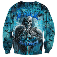 Skull Sweatshirt Try Again Tomorrow - Wonder Print Shop