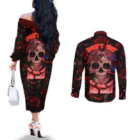 dont-cry-skull-couples-matching-off-the-shoulder-long-sleeve-dress-and-long-sleeve-button-shirts