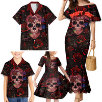 Don't Cry Skull Family Matching Mermaid Dress and Hawaiian Shirt - Wonder Print Shop