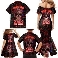 Don't Cry Skull Family Matching Mermaid Dress and Hawaiian Shirt - Wonder Print Shop
