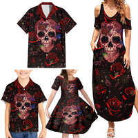 Don't Cry Skull Family Matching Summer Maxi Dress and Hawaiian Shirt - Wonder Print Shop