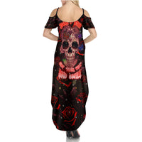 Don't Cry Skull Family Matching Summer Maxi Dress and Hawaiian Shirt - Wonder Print Shop