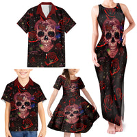 Don't Cry Skull Family Matching Tank Maxi Dress and Hawaiian Shirt - Wonder Print Shop