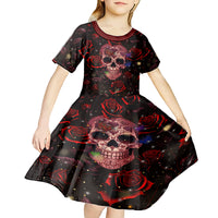Don't Cry Skull Kid Short Sleeve Dress - Wonder Print Shop