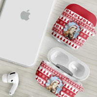 Christmas Santa Bunny Rabbits AirPods Case Red White Tree Snowflake Pattern - Wonder Print Shop