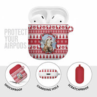 Christmas Santa Bunny Rabbits AirPods Case Red White Tree Snowflake Pattern - Wonder Print Shop