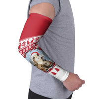 Christmas Santa Bunny Rabbits Arm Sleeves Red White Tree Snowflake Pattern - Wonder Print Shop