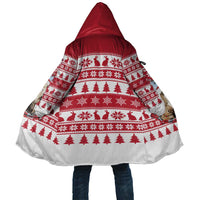 Christmas Santa Bunny Rabbits Cloak Red White Tree Snowflake Pattern - Wonder Print Shop