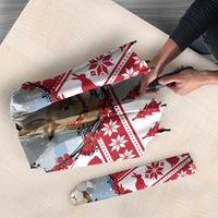 Christmas Santa Bunny Rabbits Umbrella Red White Tree Snowflake Pattern - Wonder Print Shop