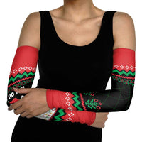 Christmas Cat Arm Sleeves with Grumpy Cat in Santa Hat Holiday Lights - Wonder Print Shop
