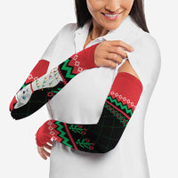 Christmas Cat Arm Sleeves with Grumpy Cat in Santa Hat Holiday Lights - Wonder Print Shop