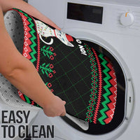 Christmas Cat Bathroom Set with Grumpy Cat in Santa Hat Holiday Lights - Wonder Print Shop