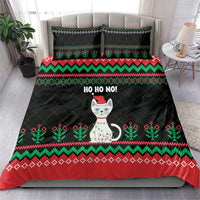 Christmas Cat Bedding Set with Grumpy Cat in Santa Hat Holiday Lights - Wonder Print Shop