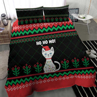 Christmas Cat Bedding Set with Grumpy Cat in Santa Hat Holiday Lights - Wonder Print Shop