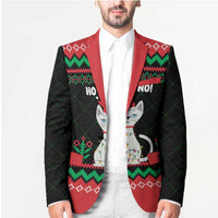 Christmas Cat Blazer with Grumpy Cat in Santa Hat Holiday Lights - Wonder Print Shop