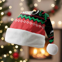 Christmas Cat Christmas Santa Hat with Grumpy Cat in Santa Hat Holiday Lights - Wonder Print Shop