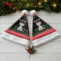 Christmas Cat Christmas Santa Hat with Grumpy Cat in Santa Hat Holiday Lights - Wonder Print Shop