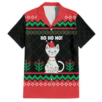 Christmas Cat Family Matching Puletasi and Hawaiian Shirt with Grumpy Cat in Santa Hat Holiday Lights - Wonder Print Shop