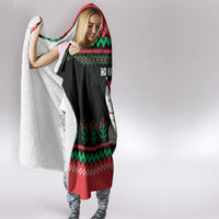 Christmas Cat Hooded Blanket with Grumpy Cat in Santa Hat Holiday Lights - Wonder Print Shop