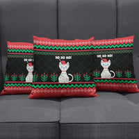 Christmas Cat Pillow Cover with Grumpy Cat in Santa Hat Holiday Lights - Wonder Print Shop