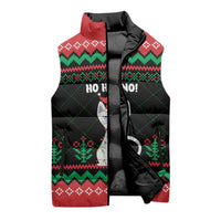 Christmas Cat Sleeveless Puffer Jacket with Grumpy Cat in Santa Hat Holiday Lights - Wonder Print Shop
