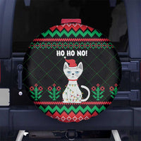 Christmas Cat Spare Tire Cover with Grumpy Cat in Santa Hat Holiday Lights - Wonder Print Shop