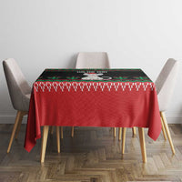 Christmas Cat Tablecloth with Grumpy Cat in Santa Hat Holiday Lights - Wonder Print Shop