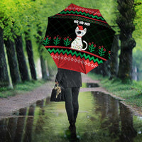 Christmas Cat Umbrella with Grumpy Cat in Santa Hat Holiday Lights - Wonder Print Shop