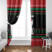 Christmas Cat Window Curtain with Grumpy Cat in Santa Hat Holiday Lights - Wonder Print Shop