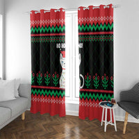 Christmas Cat Window Curtain with Grumpy Cat in Santa Hat Holiday Lights - Wonder Print Shop