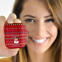Christmas Chillin With My Snowmies AirPods Case Cool Snowman Red Snowflake Light String - Wonder Print Shop