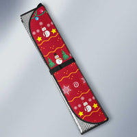 Christmas Chillin With My Snowmies Auto Sun Shade Cool Snowman Red Snowflake Light String - Wonder Print Shop