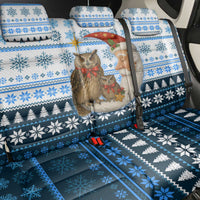 Owl Love Santa Moon Christmas Back Car Seat Cover Xmas Holiday Patterns - Wonder Print Shop
