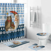 Owl Love Santa Moon Christmas Bathroom Set Xmas Holiday Patterns - Wonder Print Shop