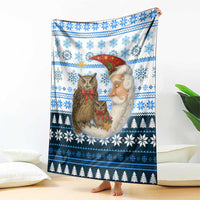 Owl Love Santa Moon Christmas Blanket Xmas Holiday Patterns - Wonder Print Shop