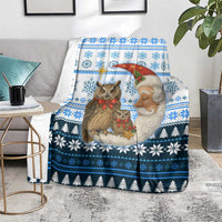Owl Love Santa Moon Christmas Blanket Xmas Holiday Patterns - Wonder Print Shop