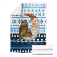 Owl Love Santa Moon Christmas Blanket Xmas Holiday Patterns - Wonder Print Shop