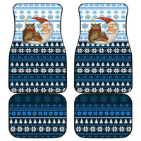 Owl Love Santa Moon Christmas Car Mats Xmas Holiday Patterns - Wonder Print Shop