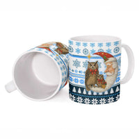 Owl Love Santa Moon Christmas Ceramic Mug Xmas Holiday Patterns - Wonder Print Shop