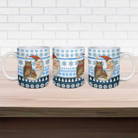 Owl Love Santa Moon Christmas Ceramic Mug Xmas Holiday Patterns - Wonder Print Shop